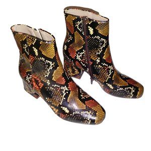 Steve Madden Darma Women's Multicolor Snake Print Ankle Boots- Size 8.5M